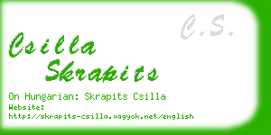 csilla skrapits business card